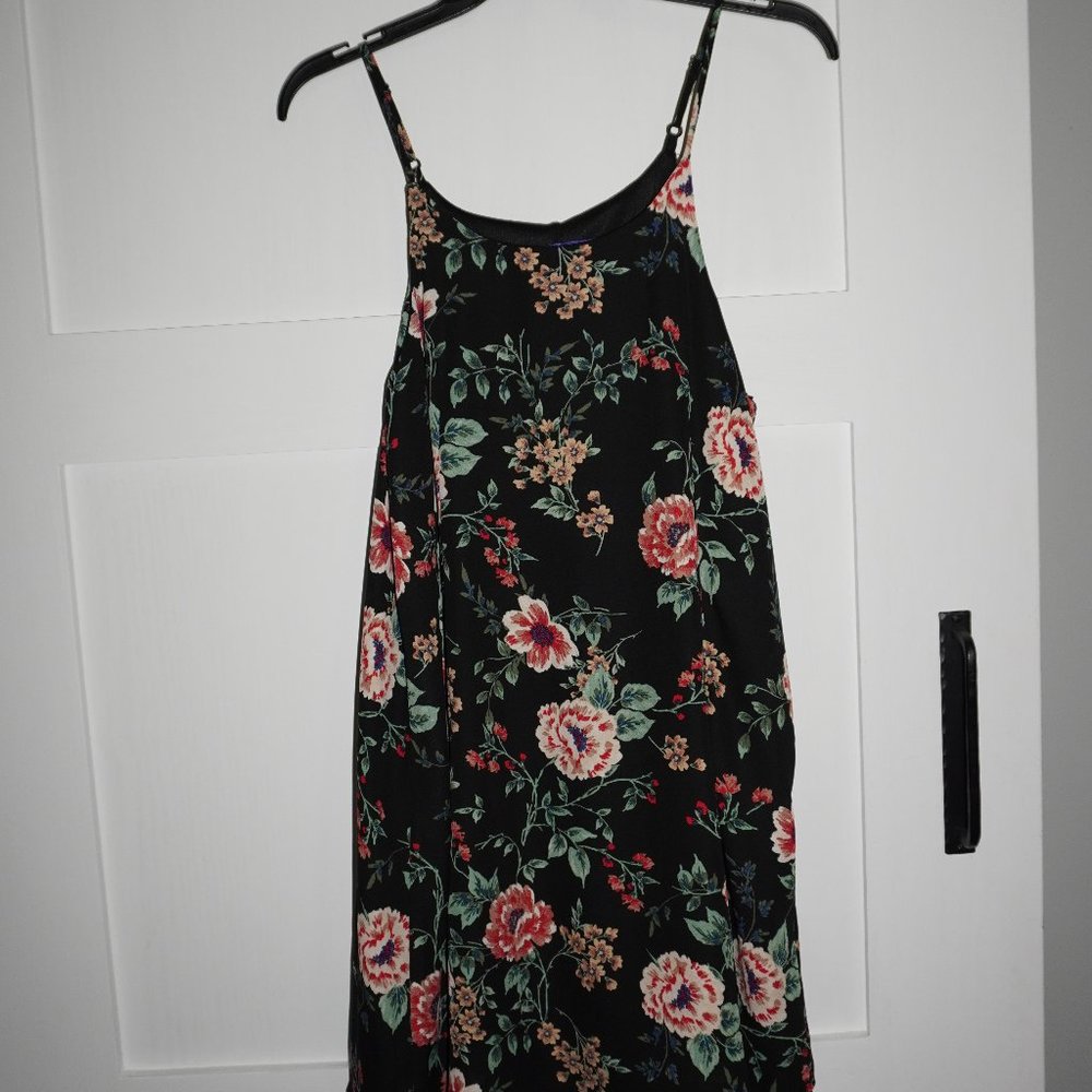 Blue Rain Floral Sundress, Size Medium